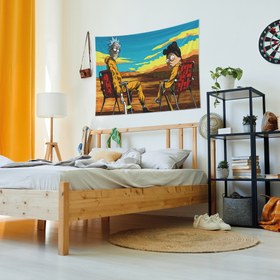 Resim Breaking Bad / Rick and Morty Duvar Örtüsü - 100 cm x 135 cm 