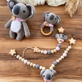 Resim Amigurumi Koala Oyuncak Seti - Pembe 