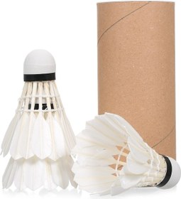 Resim Moveevo 3'lü Paket Beyaz Veya Sarı Renk Seçenekli Fiber Kafa Tüplü Badminton Topu 