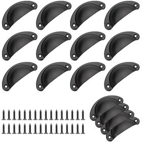 Resim 16 Adet Kapı Çekmece Dolabı Demir Kabuk Bardak Sapı, Antika 