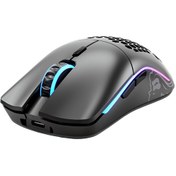 Resim GLO-MS-OMW-MB Model O- Minus Kablosuz Orta/Küçük El RGB Mat Siyah Oyuncu Mouse Glorious