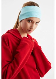 Resim Kadın Pamuklu Kaşkorse, Kaymaz, Terletmez, Ultra Hafif, Spor Saç Bandı Bandana - Tek Ebat / Aqua Aqua 