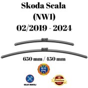 Resim Skoda Scala Nw1 2019 2020 2021 2022 2023 2024 Uyumlu Ön Cam Muz Tipi Silecek Süpürgesi Seti 650/450mm Silbak 