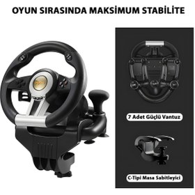 Resim pxn V3 Pro Oyun Direksiyonu Titreşimli Direksiyon Seti PS4/PS3/Xbox One/Series S|X/PC 