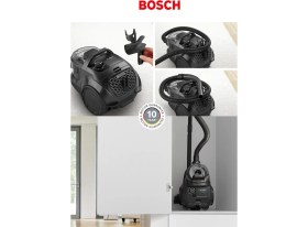 Resim Bosch Yıkanabilir Hepa Filtre: Alerjik Bünyeler Için Uygun, A Sınıfı Toz Torbasız Süpürge Serie 4 Siyah 550W 