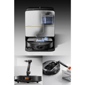 Resim Roborock Tam Otomatik Kendini Temilzeyen Saros Z70 Akıllı Robot Süpürge 22000PA Mekanik 80°c Mop Yıkama 180DK Beyaz 