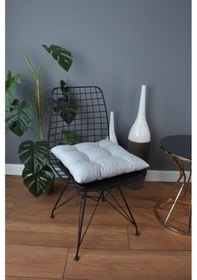 Resim Altınpamuk Altınpamuk Beta Pofidik Gri Sandalye Minderi Bağcıklı 40X40Cm 