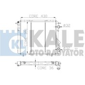 Resim KALE Radyatör R19 1.4 Gtd-1.6 Karbüratörlü 2 Sıra Cu Pl Sistemklr-0509042pa 7700784035 7700784036 7701395 