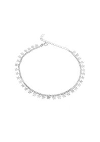 Resim Brezza Lusso Jewelry Yıldız Figürlü Gurmet Zincir Gümüş Kadın Ayak Halhal Gümüş 