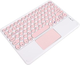 Resim TezMax Lenovo Tab M11 TB330FU 11" Uyumlu Kablosuz Bluetooth Şarjlı Touchpad'li Türkçe Q Klavye - Pembe 