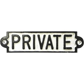 Resim Mena Rise Kraft 83516 'Private' Cast Iron Sign .. 1125545 