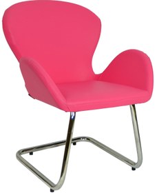 Resim Bürocci Roberta Misafir Koltuğu-Pembe Deri-2069J0120 