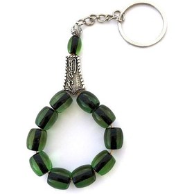 Resim Kesmetaneli Yeşil Renk Tesbih Anahtarlık 