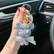 Resim Silver1 Gıoıo Yeni Ipek Eşarp Anahtarlık Kişiselleştirilmiş Inci Papyon Çanta Çekicilik Dokuma Anahtarlık (Yurt Dışından) 