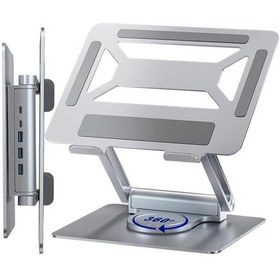 Resim Umotech 360 Döner Alüminyum Laptop Standı Ergonomik Ve Portatif Tasarım Usb Type-c Port Dayanıklı Ve Sağlam 
