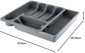 Resim Lirazon Uzayabilen Kayar Kaşıklık, Pratik Çekmece İçi Ayarlanabilen Kaşıklık Kepçelik Düzenleyici Organizer 