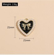 Resim Nxqxn 5 Adet Altın Renk 21x21mm Emaye Kalp İnci Kolye Dıy Takı Dekorasyon Aksesuarıkahverengi 