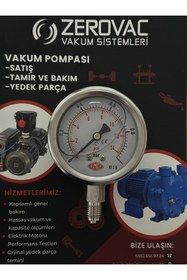 Resim SIMGA 0-1 Bar Çap Ø52 Mm Alttan Bağlantılı Gliserinli Manometre 