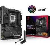Resim Asus Rog Strıx X870E-H Gamıng Wıfı7 Soket Am5 Amd X870E Ddr5 8000+MT/S(OC) Wi-Fi 7 Atx Anakart 