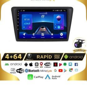 Resim Skoda Rapid 2013-2020 Model 4gb + 64gb Android 13 Kablosuz Carpl 