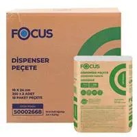 Resim Focus Optimum Masa Üstü Dispenser Peçete 18 x 24 cm 250 Yaprak - 18 Adet (50002668) 
