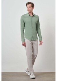 Resim Erkek Mint Yeşili Gofre Trend Desenli Dynamic Fit İtalyan Yaka Gömlek 25ms004023711 Mint Yeşili Mint Yeşili 