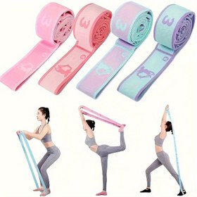 Resim Tam Vücut Antrenmanı, Yoga & Pilates için Çok Yönlü Direnç Bandı - Taşınabilir Esneklik & Güç Antrenörü, Başlangıçlar, Ev Spor Salonu, Dans & Seyahat için İdeal - Dayanıklı Polyester, Mavi 