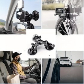 Resim 1 Takım Üçgen Emme Kupa Tripod, ABS Malzeme, Insta360 X3 X2, Hero 12 11 10 9, DJI Action ile Uyumlu, Akü Gerekmez 