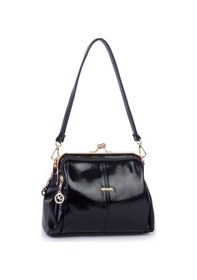 Resim Nas Bag Burslu Klipsli Vintage Omuz Ve Çapraz Çanta 23x20 Cm Ebatlarındadır Siyah Yankı 