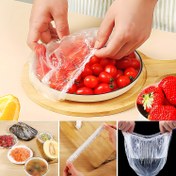 Resim 100'lük Paket Tek Kullanımlık Gıda Sınıfı Plastik Sarma Kapakları - Kase, Bardak, Konteynerler için Elastik Yapışkanlı Toz Kapakları | Taze Tutma, Hijyenik Koruma, Güvenli Uyum | Mutfak ve Restoran Kullanımı, Yiyecekler için Plastik Sarma 