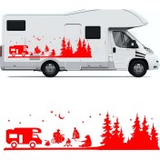 Resim Melek Pazarı Kampçı Ayı, Moto Karavan STICKER-S1737 