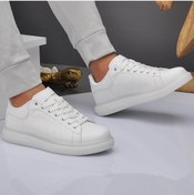 Resim MC Jamper ERKEK DÜZ BEYAZ ŞEFFAF TABAN BAĞCIKLI SPOR AYAKKABI 