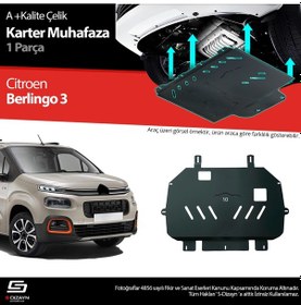 Resim S-dizayn Citroen Berlingo Çelik Karter Muhafaza Koruma 2018 Üzeri A+ Kalite 