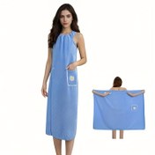 Resim 1 adet Ultra-Yumuşak Hızlı Kuruyan Mikrofiber Banyo Havlu Sarma - Yüksek Emici Kompakt Hafif Bej Dostu Havlu Etek, Seyahat, Kamp, Plaj, Spa ve Ev Kullanımı için Düşmeyen Tasarım, Plaj Havlu, Modern Havlu Tasarımı, Yüksek Emici Havlu 