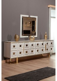 Resim Modalife Vanesa Aynalı 4 Kapaklı Konsol Inci 