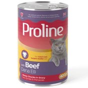 Resim Proline Dana Etli Sos İçinde Et Parçalı Kedi Konservesi 400 Gr 