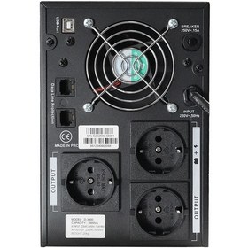 Resim D-3000 3000va Lcd Kesintisiz Güç Kaynağı Line Interactive 4x12v 9ah Ups Ofis Kamera Sistem Çoklu Cihaz 