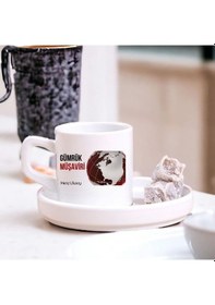 Resim Gümrük Müşavirlerine Özel İsim & Ünvan Yazılı Türk Kahve Fincanı Hediyelik Tekli Fincan Beyaz 