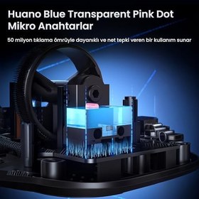 Resim Aula SC380 Pro PAW3311 Sensör 12000 DPI 1000Hz Kablolu ve Kablosuz Gaming Oyuncu Mouse Siyah 