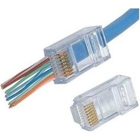 Resim Yeni Nesil Rj45 Konnektör Ez Rj45 Konnektör 50 Adet 