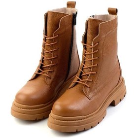 Resim Taba Hakiki Deri Kadın Bot & Bootie K02028600603 Taba 