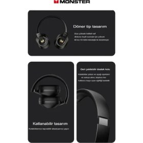 Resim Monster Storm XKH01 Kablosuz Bluetooth Kulaklık Kırmızı 