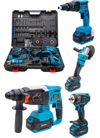 Resim Börth BRTH0008 Hilti + Taşlama + Somun Sıkma + Vidalama Akülü 4'lü Set 