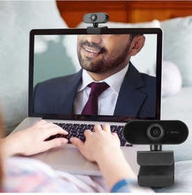 Resim Mufunye Siyah 1080p Usb Webcam, Mikrofonlu, Plug & Play, 360 Dönebilen, Masaüstü/monitor Uyumlu, Ve Video Konferans İçin Hd Kameralar 