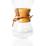 Resim Cam Dripper Kahve Ekipmanı - Kahve Demleme Aleti - Cam Kahve Demleme - (*chemex Benzeri) - 400 ml 
