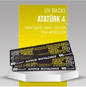 Resim Atatürk 4 Plakalık, 2 Adet Premium Uv Baskı, Plakalıkhane 