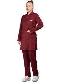 Resim Sarıçiyil Üniforma Doktor Hemşire Tesettür Takım 