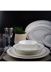 Resim Evaliza Classic Gold 60 Parça 12 Kişilik Yemek Takımı 