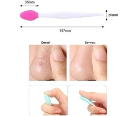 Resim Bfs 2 Adet Dudak Fırçası Peeling Etkili Gözenek Siyah Nokta Temizleyici Çift Yönl 