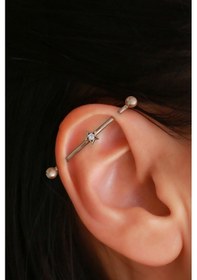 Resim 14 Ayar Altın Yıldız Industrial Piercing Sarı Altın 